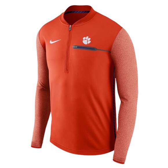clemson tigers nike coaches sideline half zip performance jacket